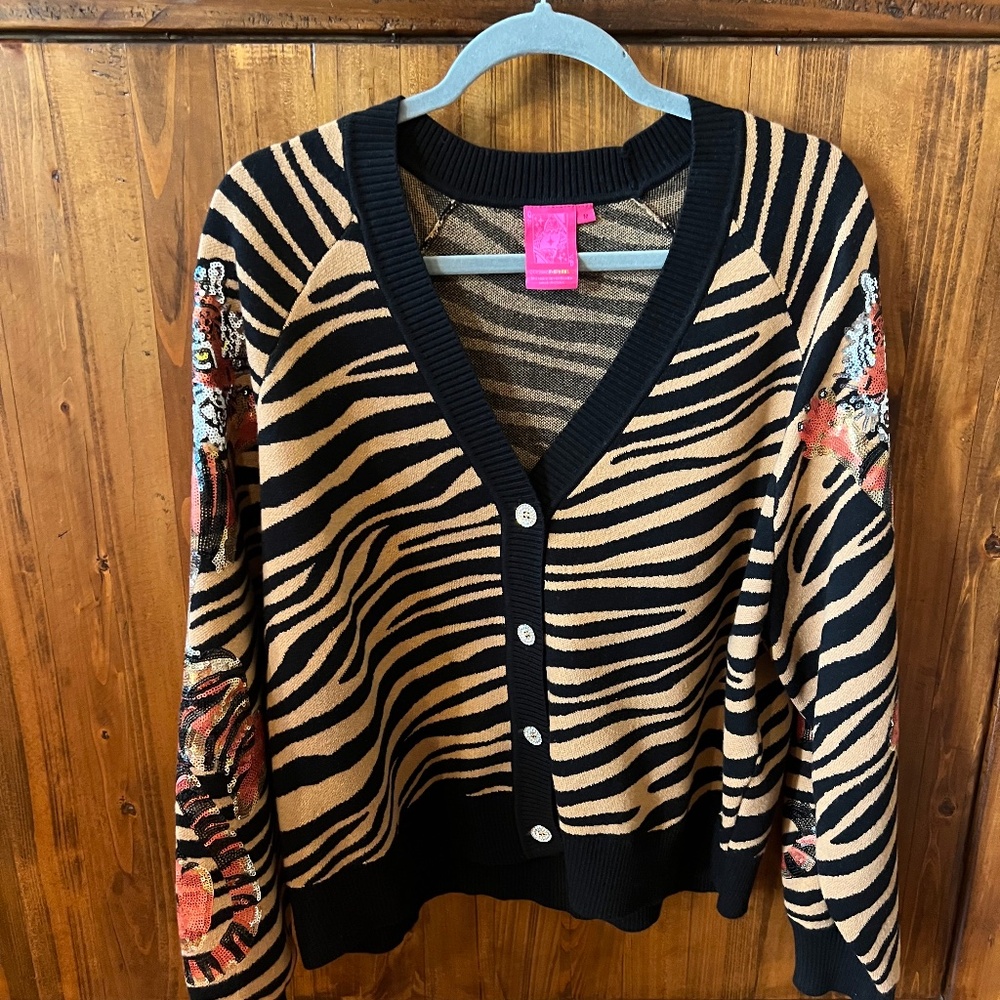 Queen of Sparkles Tiger Cardigan